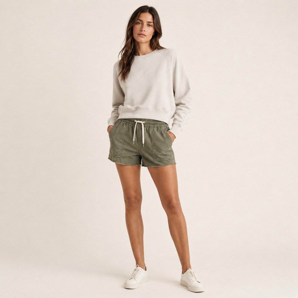 Vuori Ripstop Pull On Shorts Oregano Green Sz S